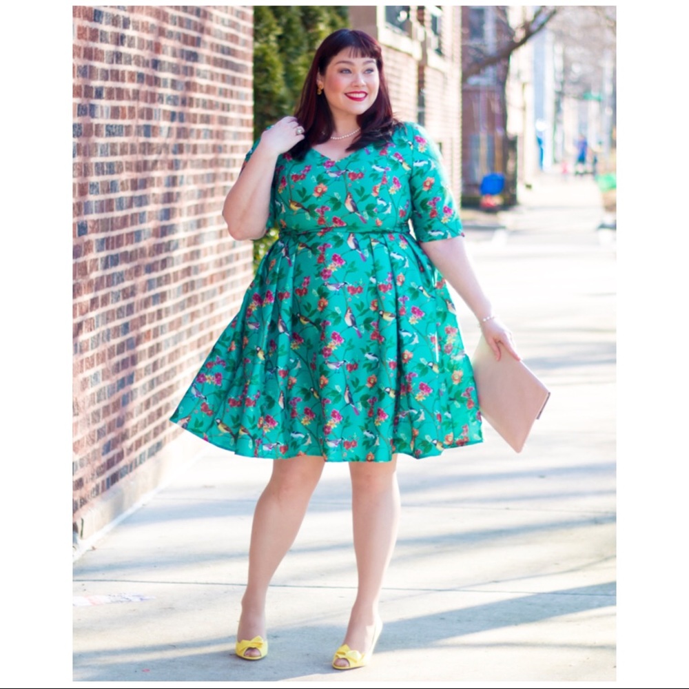 Stunning EShakti Custom Bird Floral Dress